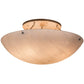 Meyda Lighting Artesia 42" 8-Light Cortez Gold Semi-flush Mount Light With Whitestone Idalight Shade Glass