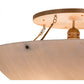Meyda Lighting Artesia 42" 8-Light Cortez Gold Semi-flush Mount Light With Whitestone Idalight Shade Glass