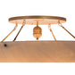 Meyda Lighting Artesia 42" 8-Light Cortez Gold Semi-flush Mount Light With Whitestone Idalight Shade Glass