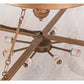 Meyda Lighting Artesia 42" 8-Light Cortez Gold Semi-flush Mount Light With Whitestone Idalight Shade Glass