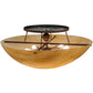 Meyda Lighting Artesia 48" 8-Light Cortez Gold Semi-flush Mount Ceiling Light With Sahara Taupe Idalight Shade Glass