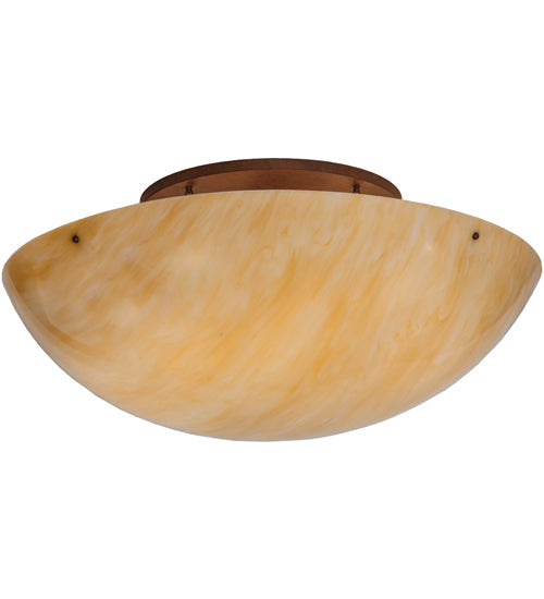 Meyda Lighting Artesia 48" 8-Light Cortez Gold Semi-flush Mount Ceiling Light With Sahara Taupe Idalight Shade Glass