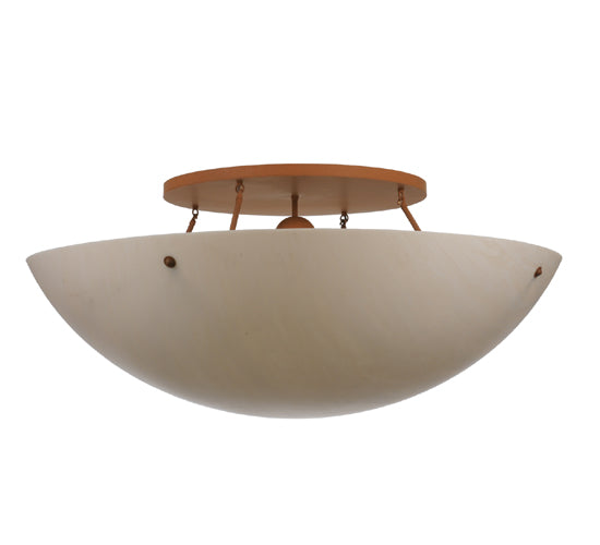 Meyda Lighting Artesia 48" 8-Light Earth Powdercoat Flush Mount Light With Tawnyrock Idalight Shade Glass