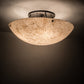Meyda Lighting Artesia 48" 8-Light Golden Bronze Flush Mount Light With Gold Parchment Idalight Shade