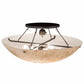 Meyda Lighting Artesia 48" 8-Light Golden Bronze Flush Mount Light With Gold Parchment Idalight Shade