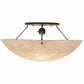 Meyda Lighting Artesia 48" 8-Light Golden Bronze Flush Mount Light With Gold Parchment Idalight Shade