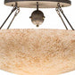 Meyda Lighting Artesia 48" 8-Light Golden Bronze Flush Mount Light With Gold Parchment Idalight Shade
