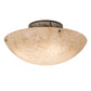 Meyda Lighting Artesia 48" 8-Light Golden Bronze Flush Mount Light With Gold Parchment Idalight Shade