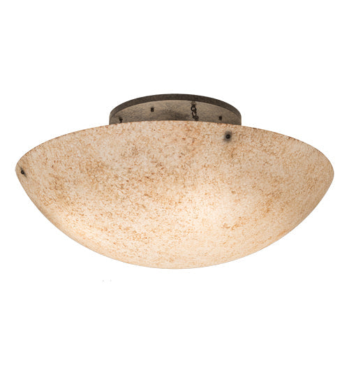Meyda Lighting Artesia 48" 8-Light Golden Bronze Flush Mount Light With Gold Parchment Idalight Shade