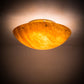 Meyda Lighting Artesia 60" 12-Light Buttered Brass Flush Mount Light With Ambra Siena Idalight Shade Glass