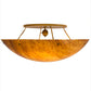 Meyda Lighting Artesia 60" 12-Light Buttered Brass Flush Mount Light With Ambra Siena Idalight Shade Glass
