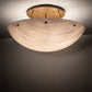 Meyda Lighting Artesia 60" 12-Light Gold Metallic Flush Mount Light With Whitestone Idalight Shade