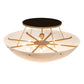 Meyda Lighting Artesia 60" 12-Light Gold Metallic Flush Mount Light With Whitestone Idalight Shade