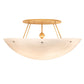Meyda Lighting Artesia 60" 12-Light Gold Metallic Flush Mount Light With Whitestone Idalight Shade