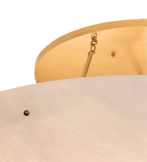 Meyda Lighting Artesia 60" 12-Light Gold Metallic Flush Mount Light With Whitestone Idalight Shade