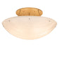 Meyda Lighting Artesia 60" 12-Light Gold Metallic Flush Mount Light With Whitestone Idalight Shade