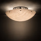Meyda Lighting Artesia 60" 12-Light Timeless Bronze Flush Mount Light With Whitestone Idalight Shade Glass