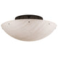 Meyda Lighting Artesia 60" 12-Light Timeless Bronze Flush Mount Light With Whitestone Idalight Shade Glass