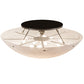 Meyda Lighting Artesia 60" 12-Light Timeless Bronze Flush Mount Light With Whitestone Idalight Shade Glass