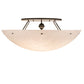 Meyda Lighting Artesia 60" 12-Light Timeless Bronze Flush Mount Light With Whitestone Idalight Shade Glass