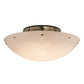 Meyda Lighting Artesia 60" 12-Light Timeless Bronze Flush Mount Light With Whitestone Idalight Shade Glass