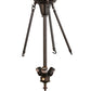 Meyda Lighting Arts & Crafts 18" 3-Light Craftsman Brown Dome Semi-flush Mount Light With Beige Iridescent Art Shade Glass