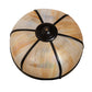 Meyda Lighting Arts & Crafts 18" Craftsman Brown Dome Frame With Beige Art Shade Glass