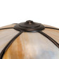 Meyda Lighting Arts & Crafts 18" Craftsman Brown Dome Frame With Beige Art Shade Glass