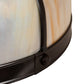 Meyda Lighting Arts & Crafts 18" Craftsman Brown Dome Frame With Beige Art Shade Glass