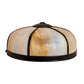 Meyda Lighting Arts & Crafts 18" Craftsman Brown Dome Frame With Beige Art Shade Glass