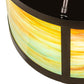 Meyda Lighting Arts & Crafts 20" 4-Light Craftsman Brown Semi-flush Mount Light With Multi-Colored Shade Glass