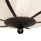 Meyda Lighting Arts & Crafts 234504 18" 3-Light Craftsman Brown Semi-flush Mount Light With White Art Shade Glass