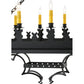 Meyda Lighting Asen 48" 18-Light Costello Black Island Pendant Light With Ivory Faux Candlelight