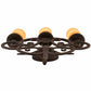 Meyda Lighting Ashley 17" 3-Light Costello Black Wall Sconce With Ivory Polyresin Cylindres Shade