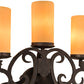 Meyda Lighting Ashley 17" 3-Light Costello Black Wall Sconce With Ivory Polyresin Cylindres Shade