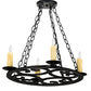 Meyda Lighting Ashley 20" 4-Light Blackwash Chandelier With Ivory Faux Candlelight