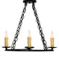 Meyda Lighting Ashley 20" 4-Light Blackwash Chandelier With Ivory Faux Candlelight
