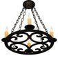 Meyda Lighting Ashley 20" 4-Light Blackwash Chandelier With Ivory Faux Candlelight