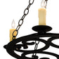 Meyda Lighting Ashley 20" 4-Light Blackwash Chandelier With Ivory Faux Candlelight