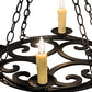 Meyda Lighting Ashley 20" 4-Light Blackwash Chandelier With Ivory Faux Candlelight