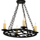 Meyda Lighting Ashley 20" 4-Light Blackwash Chandelier With Ivory Faux Candlelight