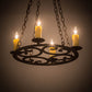 Meyda Lighting Ashley 20" 4-Light Classic Rust Chandelier With Ivory Faux Candlelight