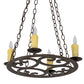 Meyda Lighting Ashley 20" 4-Light Classic Rust Chandelier With Ivory Faux Candlelight