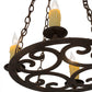Meyda Lighting Ashley 20" 4-Light Classic Rust Chandelier With Ivory Faux Candlelight