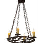 Meyda Lighting Ashley 20" 4-Light Classic Rust Chandelier With Ivory Faux Candlelight