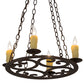 Meyda Lighting Ashley 20" 4-Light Classic Rust Chandelier With Ivory Faux Candlelight
