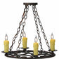 Meyda Lighting Ashley 21" 4-Light Copper Rust Chandelier With Ivory Faux Candlelight
