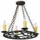 Meyda Lighting Ashley 21" 4-Light Copper Rust Chandelier With Ivory Faux Candlelight