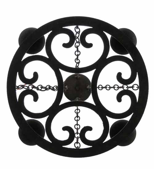 Meyda Lighting Ashley 21" 4-Light Copper Rust Chandelier With Ivory Faux Candlelight