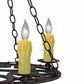 Meyda Lighting Ashley 21" 4-Light Copper Rust Chandelier With Ivory Faux Candlelight